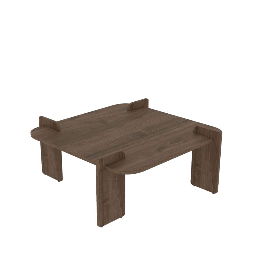 Table basse en bois 90x90cm - Bois foncé