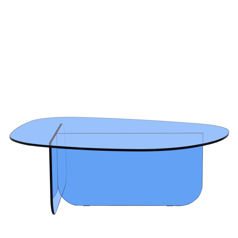 table basse organique - bleu