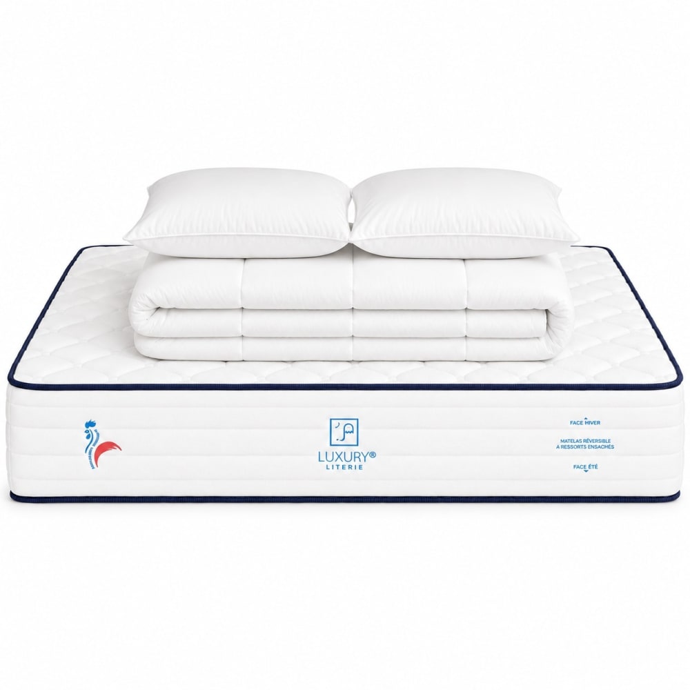 Matelas  ressorts ensachés - oreillers