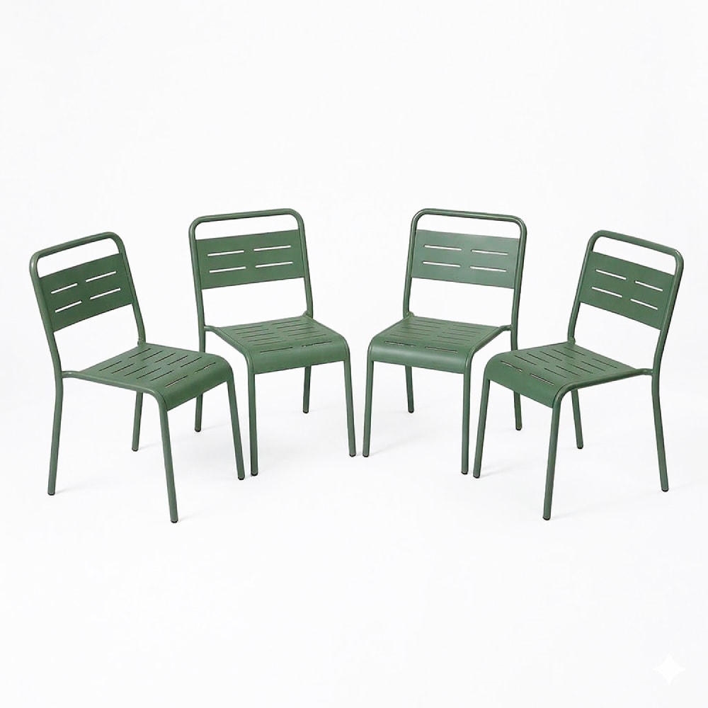 ensemble de 4 chaises - jardin