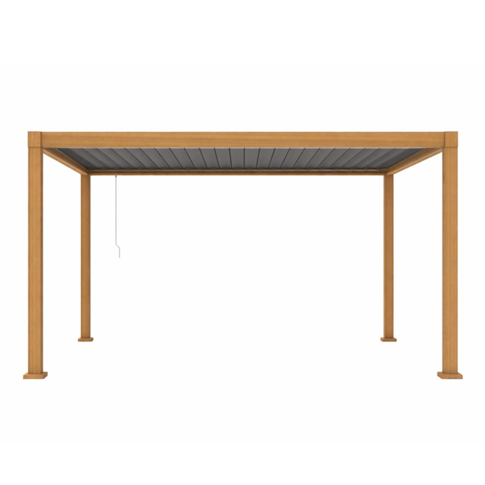 Pergola bioclimatique 3x4m  effet bois