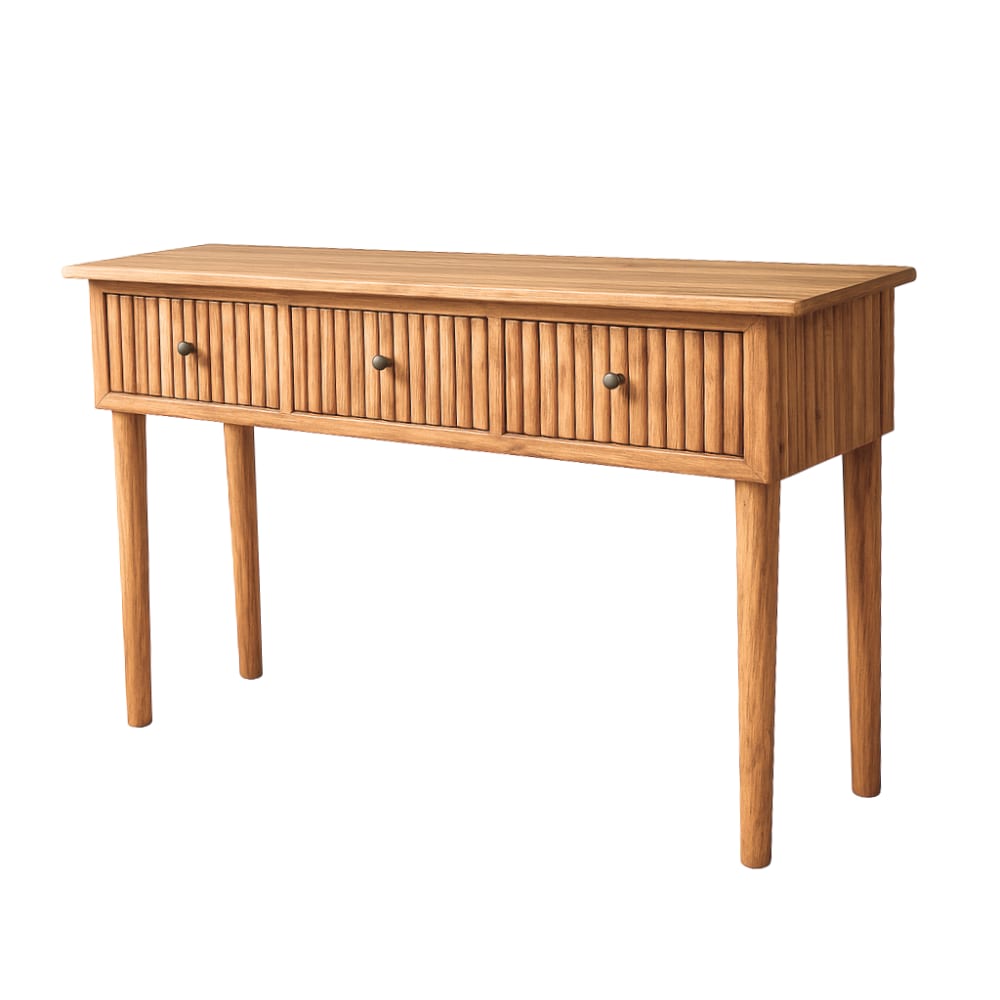 Console avec tiroirs en bois de teck