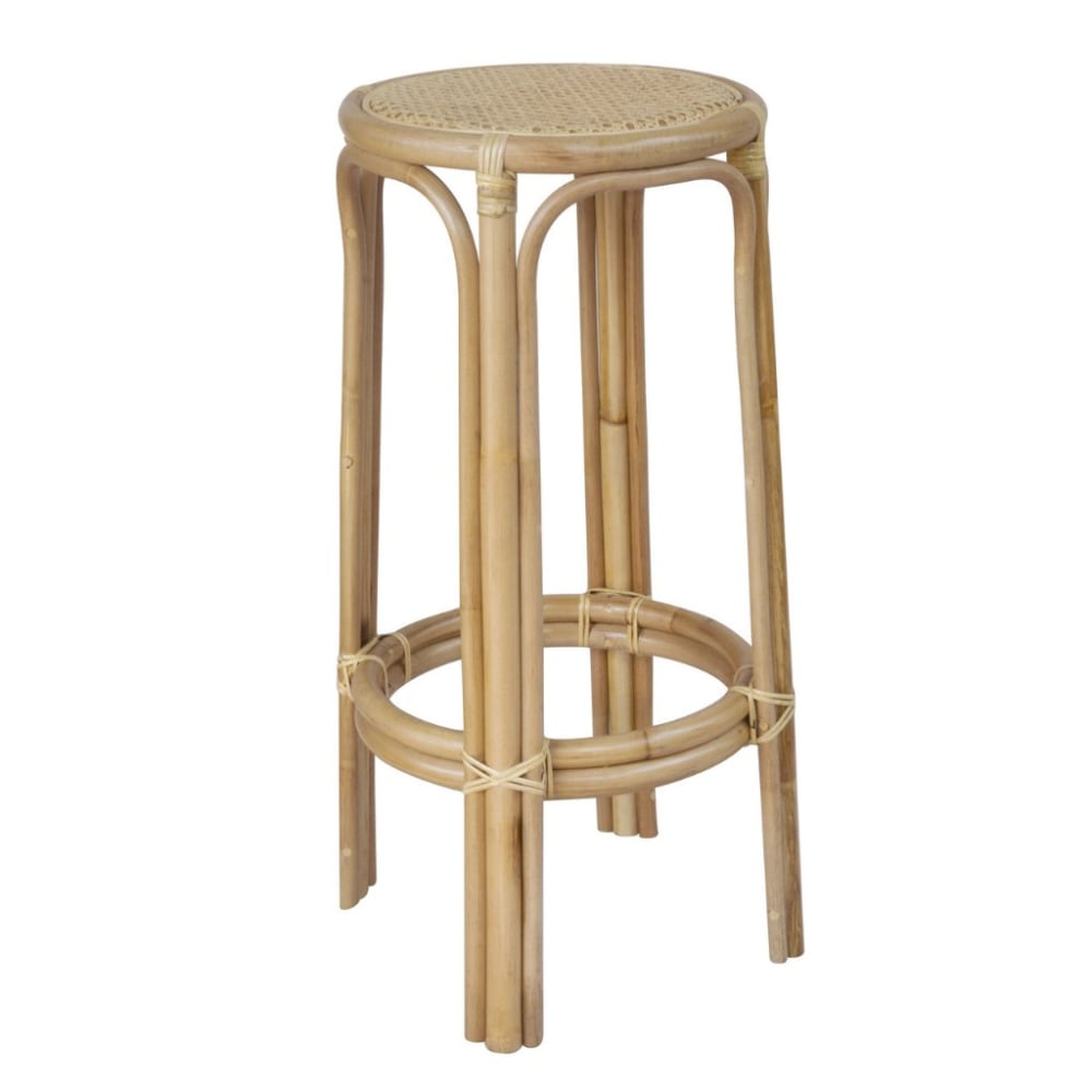 Table haute en rotin