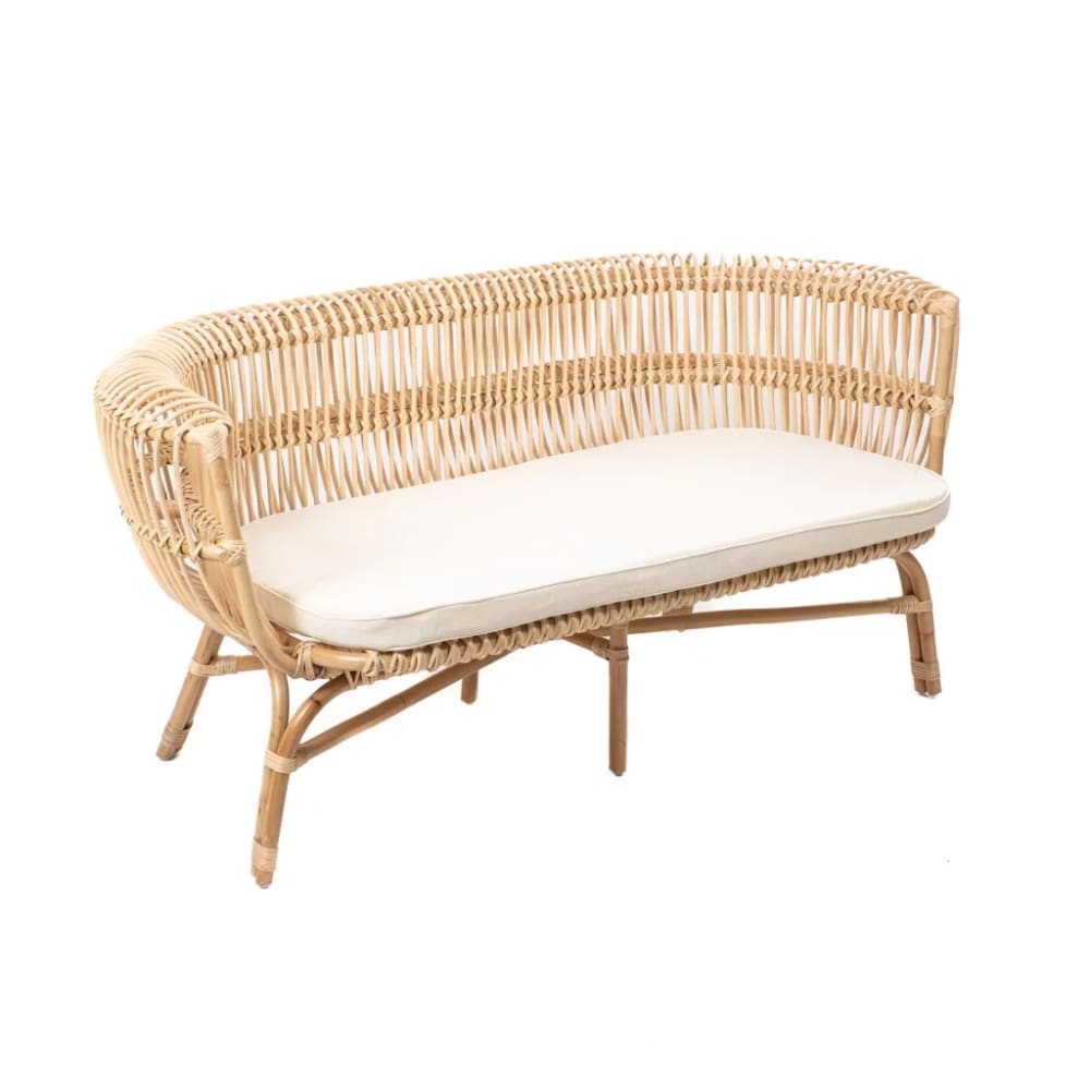 Banquette en rotin avec
