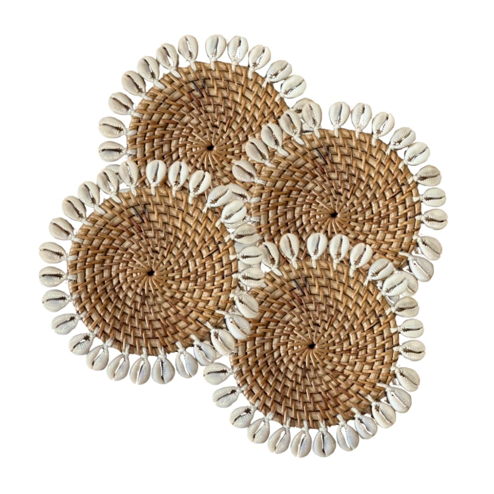 Dessous de verre en coquillages en naturel