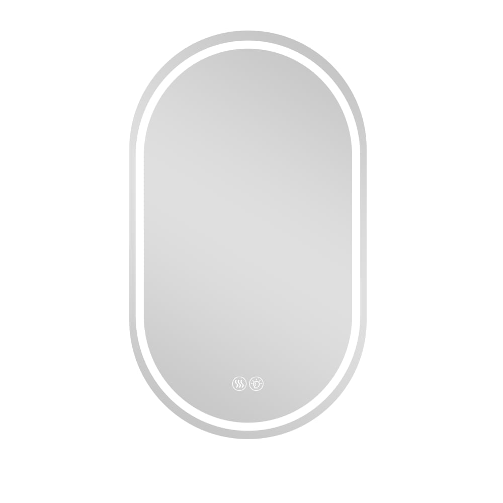 Urban Cocon Ovaler LED-Wandspiegel 60×90 cm, beschlagfrei & Touch-Steuerung style modern Silber Glas