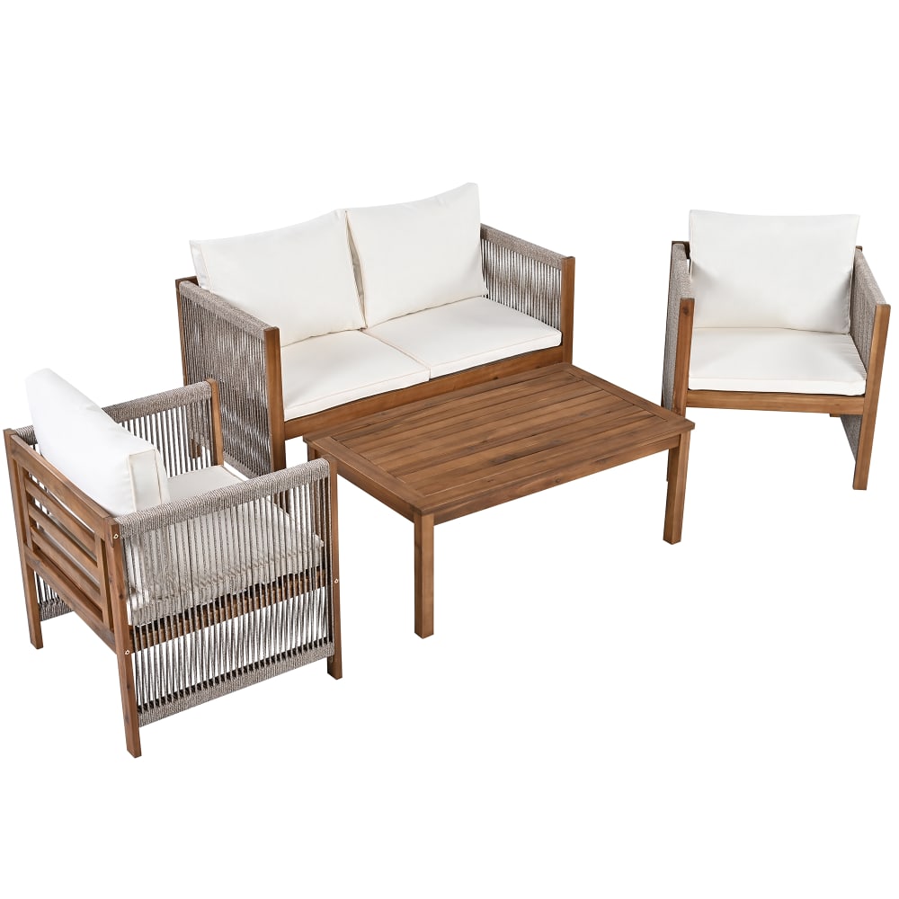 Salon de jardin en rotin - coussins