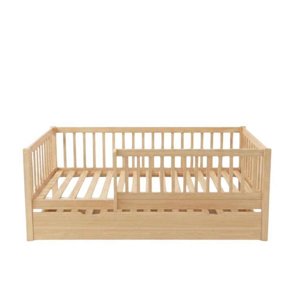 Lit transformable + lit gigogne bois pin 90x190cm Lit transformable + lit gigogne bois pin 90x190cm