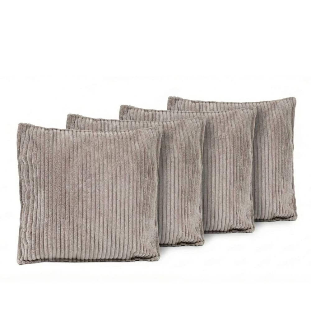 lot de 4 coussins velours - gris
