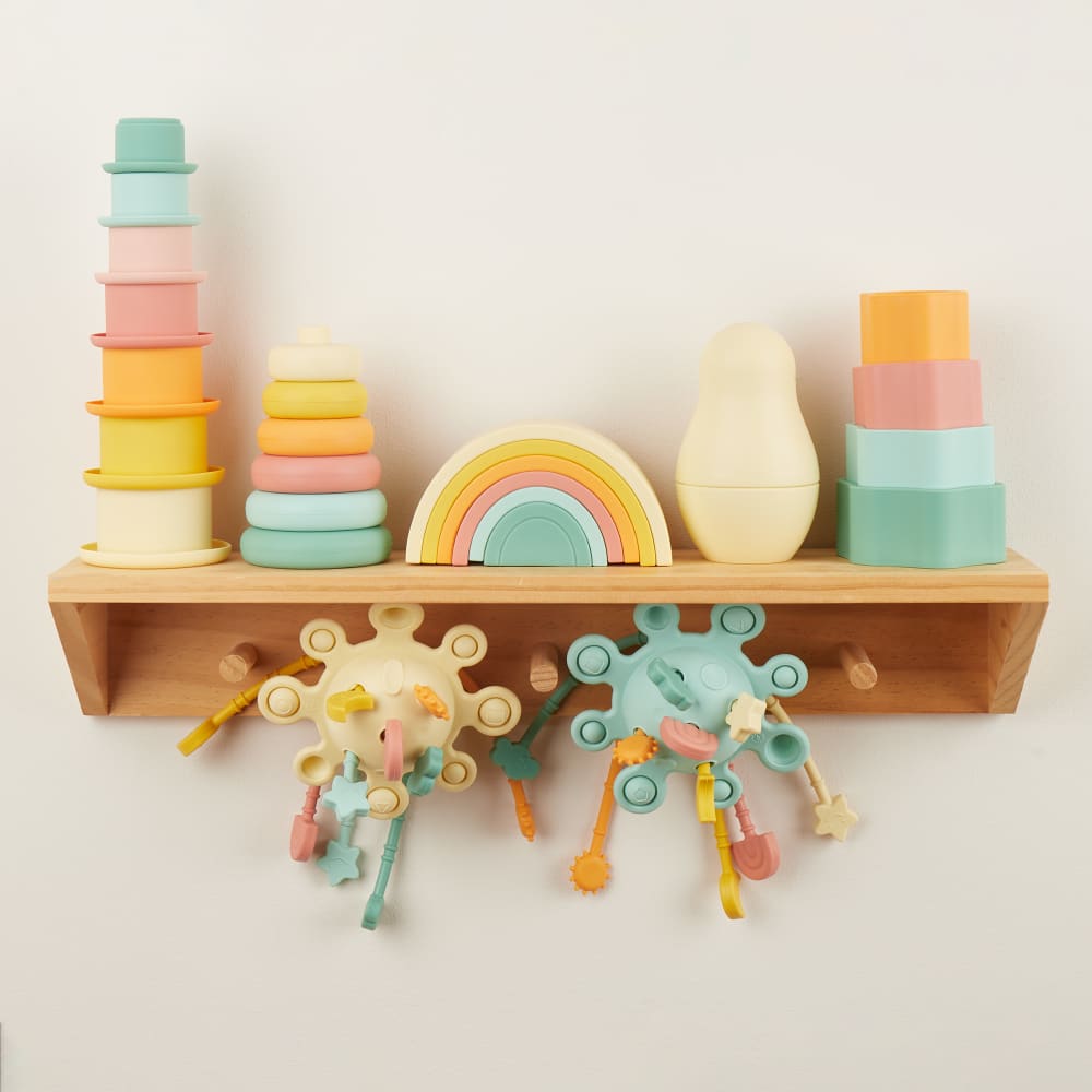Jouet bébé ufo en silicone eucalyptus (Bieco) - Image 1