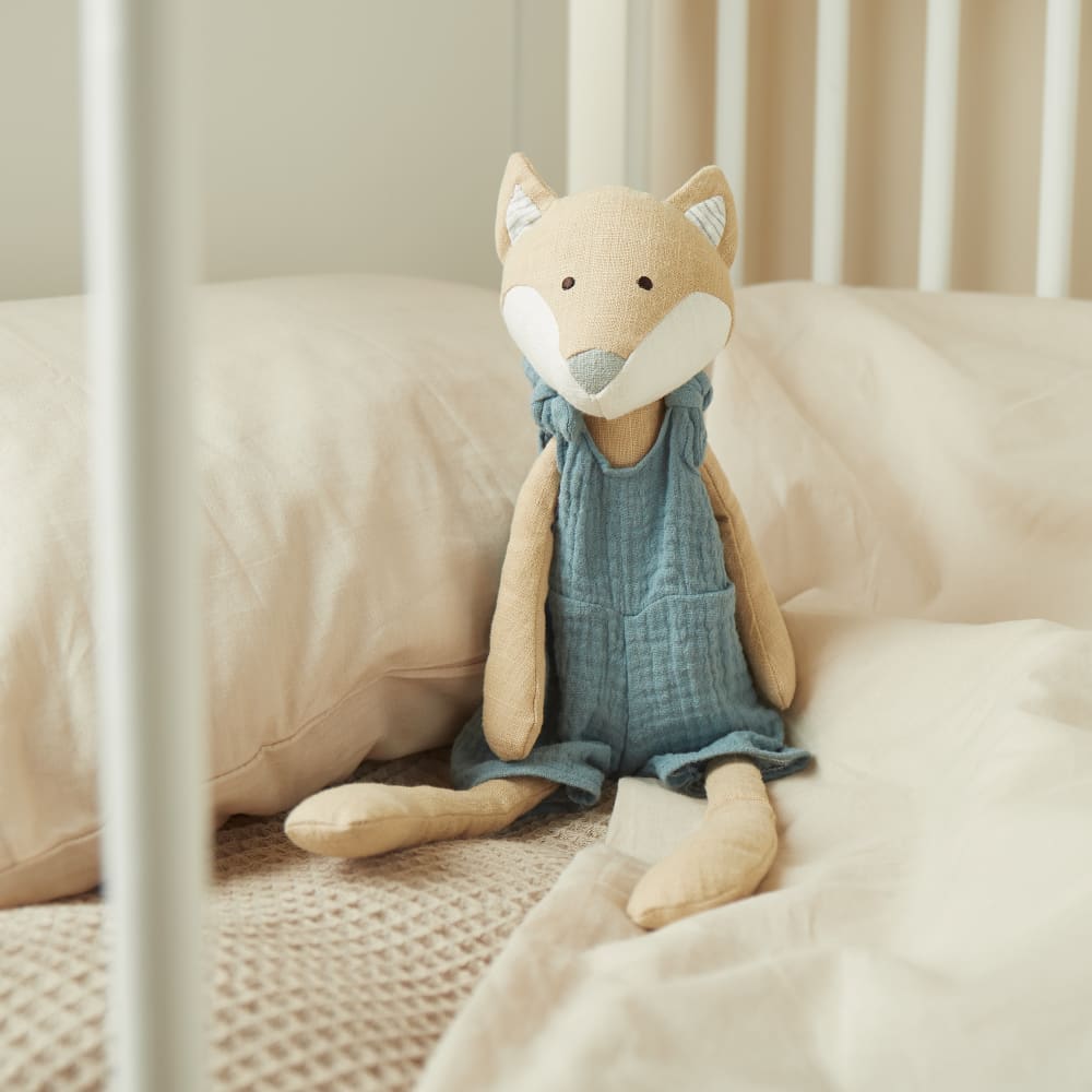 Kuscheltier Fuchs aus Baumwolle, Musselin & Leinen - Maisons Du