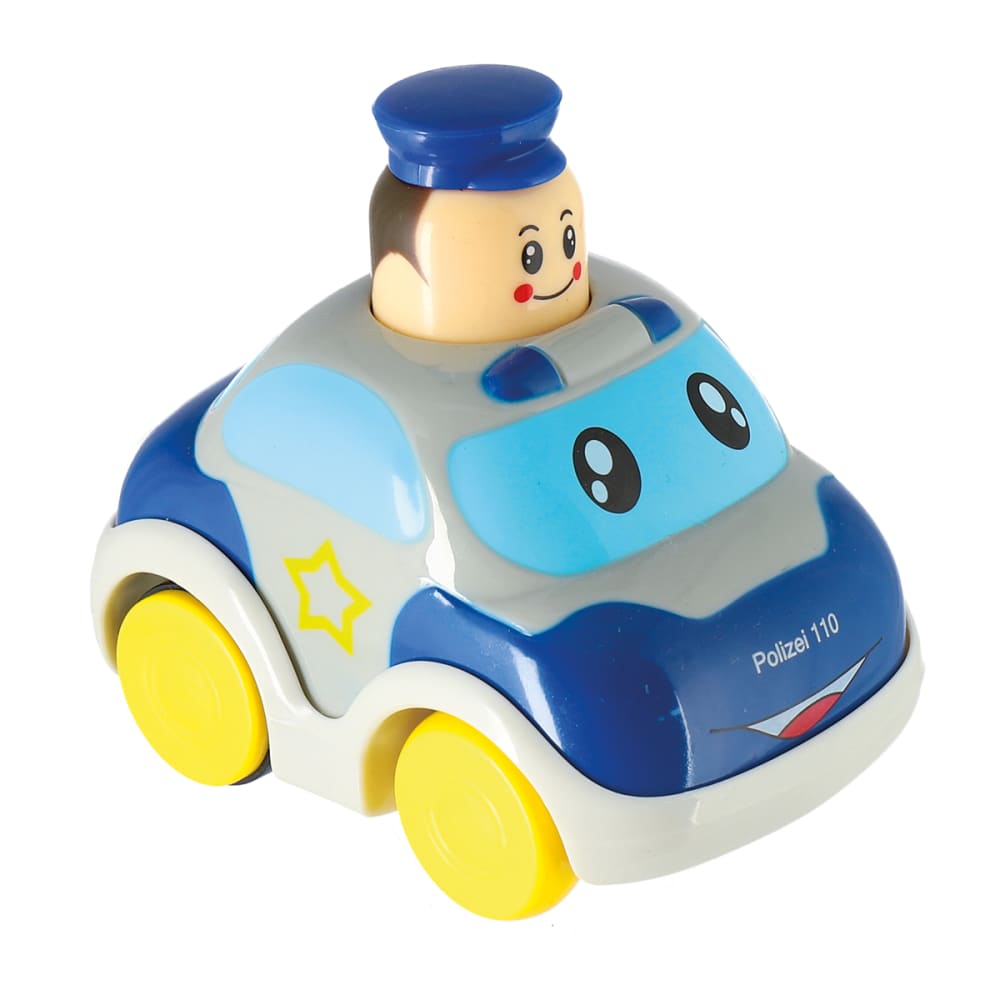 Bieco Drück & Los Polizeiauto BLAU PVC - POLYVINLYCHLORID Kinder