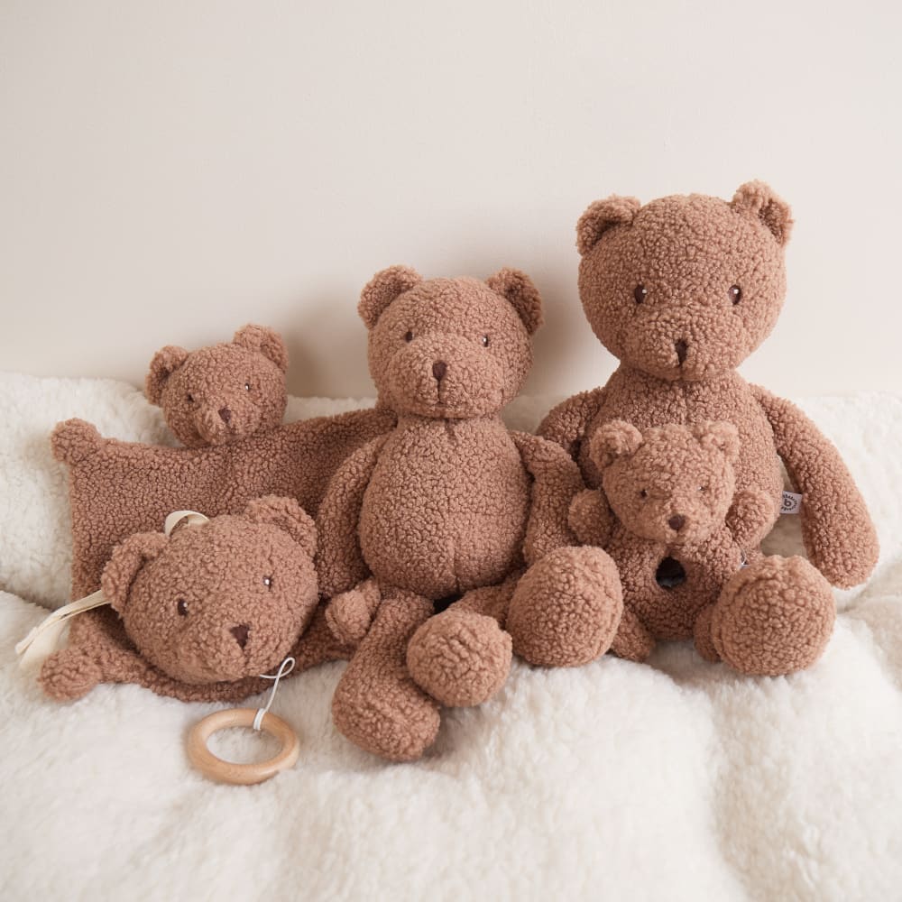 Doudou peluche ourson en bouclette (Bieco) - Image 1
