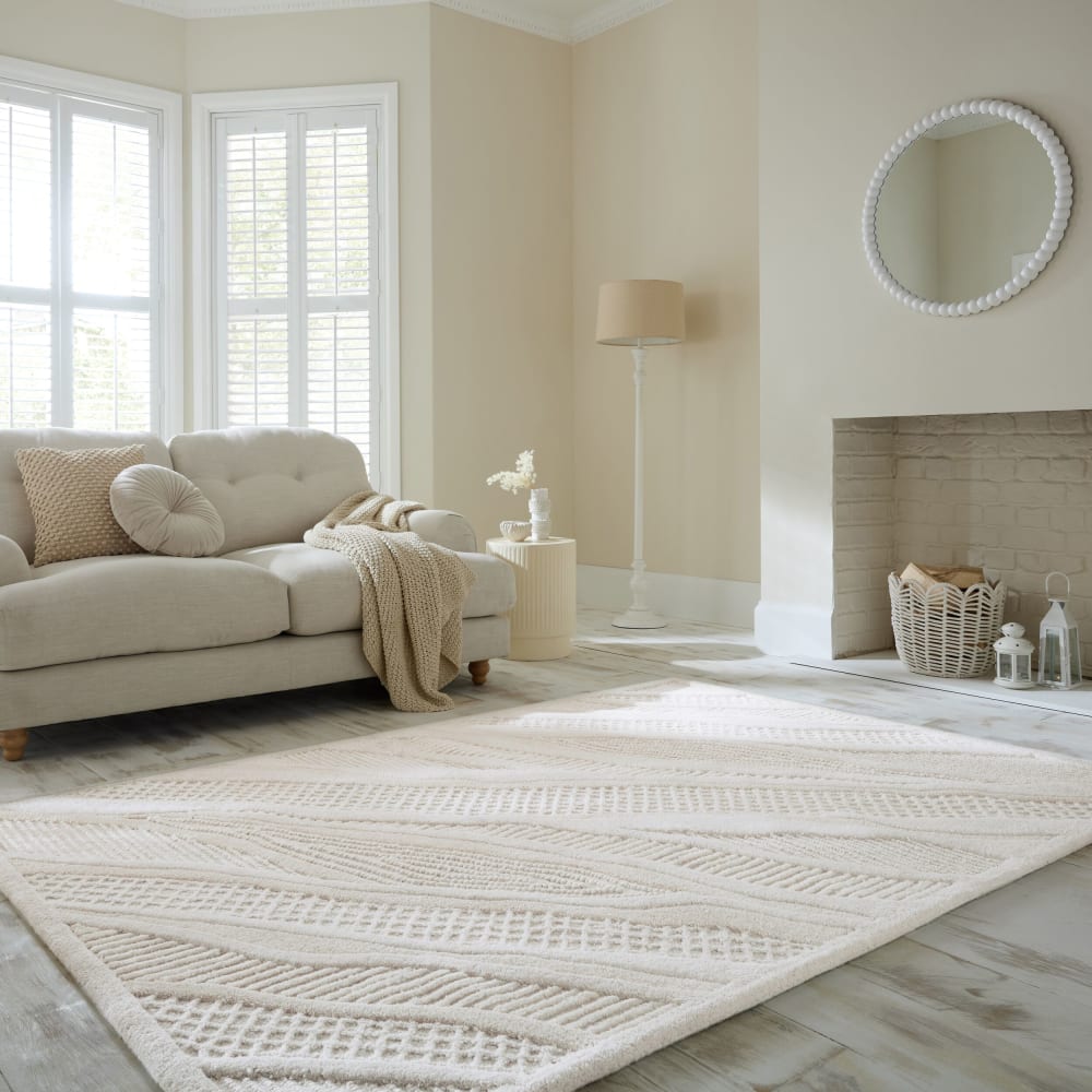 Tapis en laine blanche 200x300cm — vue 3
