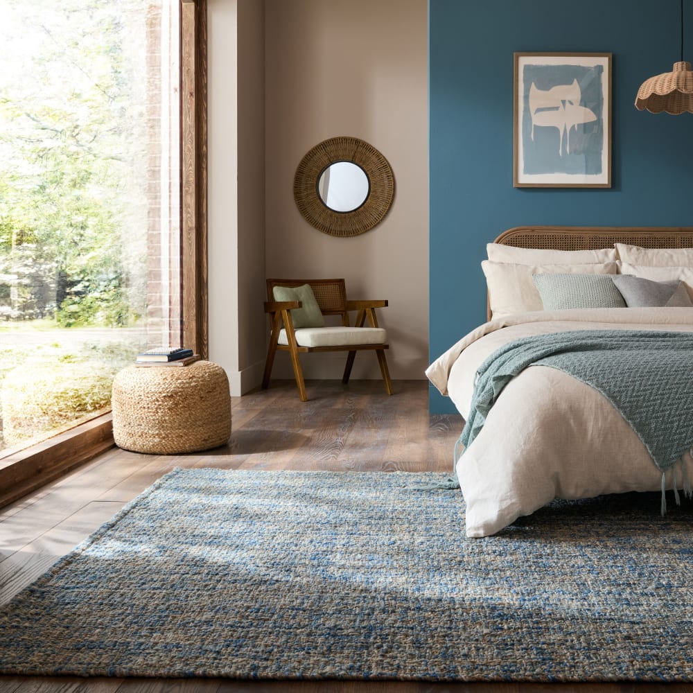 Tapis en laine bleue 120x170cm — vue 3