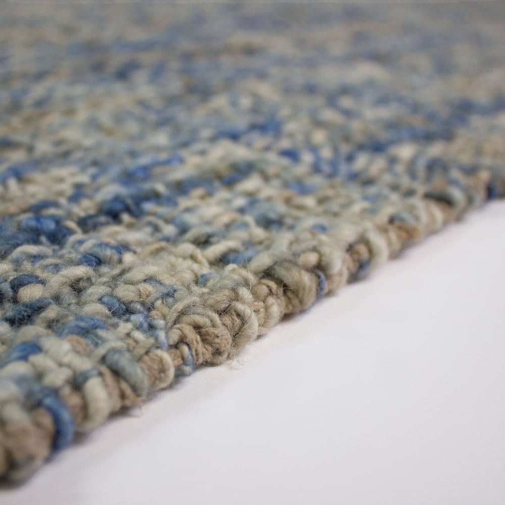Tapis en laine bleue 200x290cm — vue 4