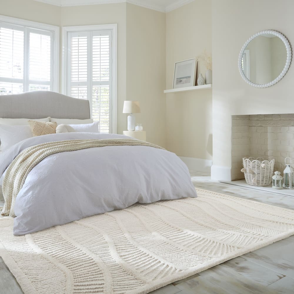 Tapis en laine blanche 160x230cm — vue 3