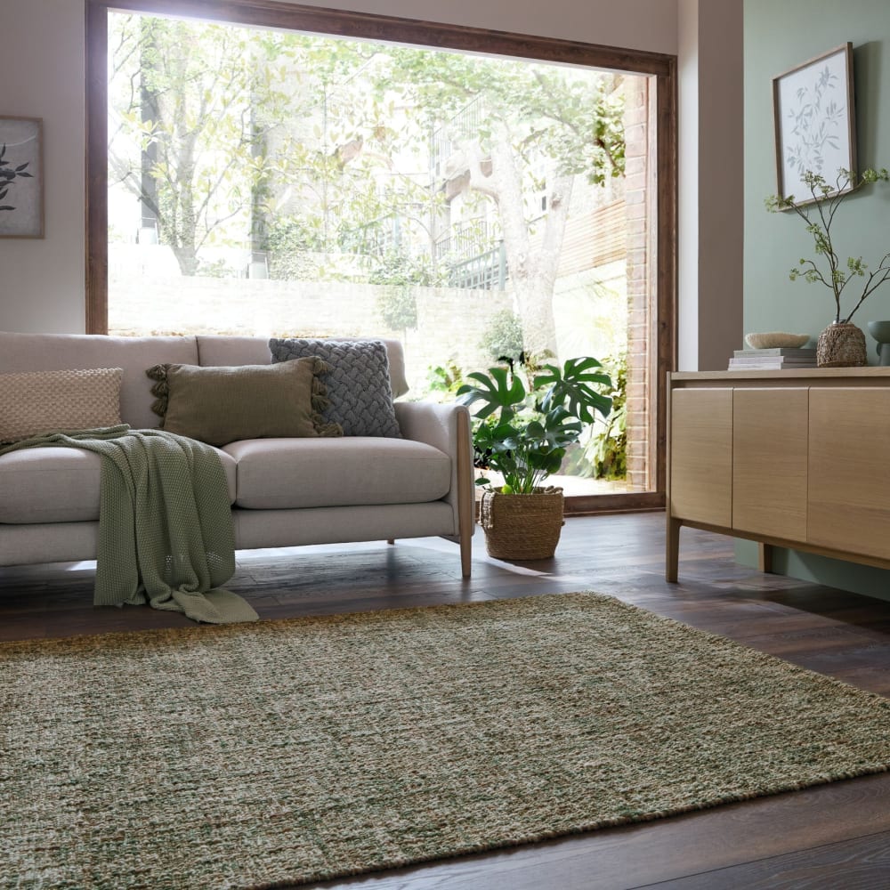 Tapis en laine verte 120x170cm — vue 3