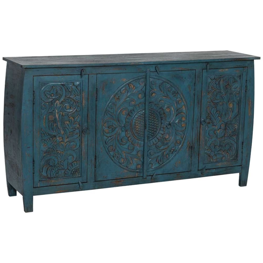 Buffet en bois bleu 165x40x90 cm (h)