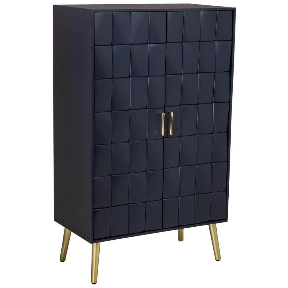 Wanderlust deco Holzschrank schwarz 76x42x125h cm style modern - Holz