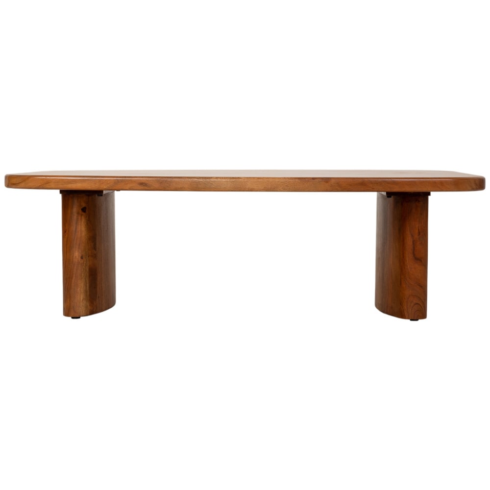 Couchtisch aus Holz, 130x80x40 cm (Höhe), Brauner - Maisons Du