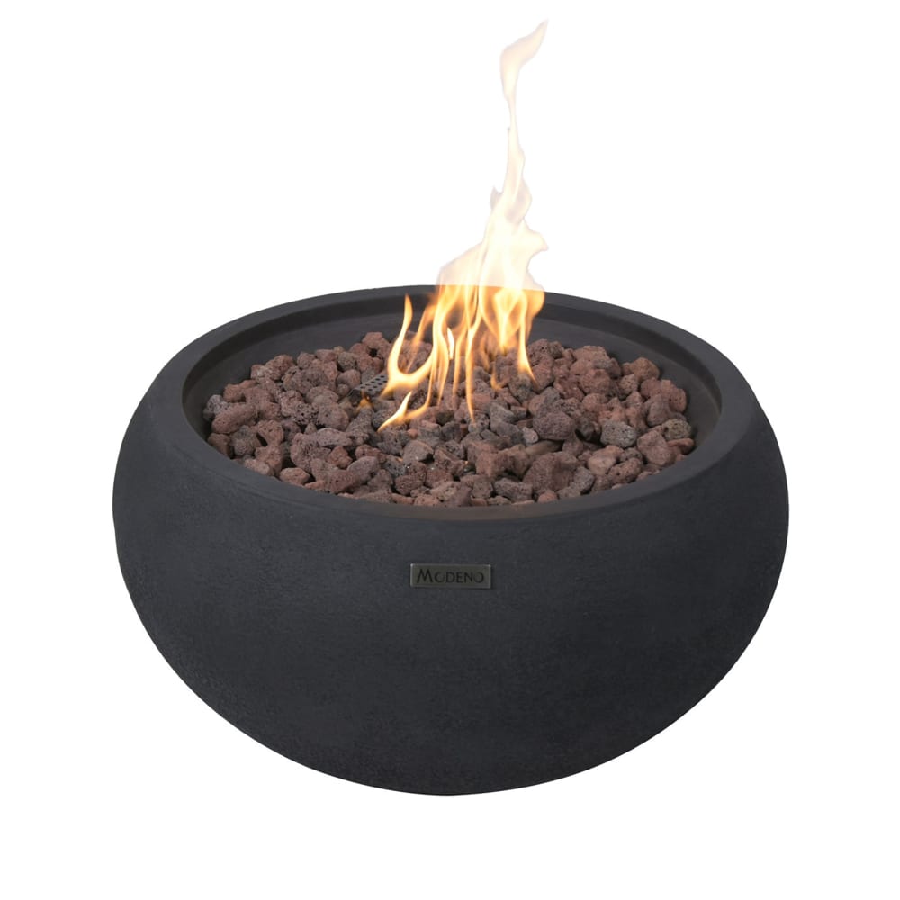 Brasero à gaz en béton - noir