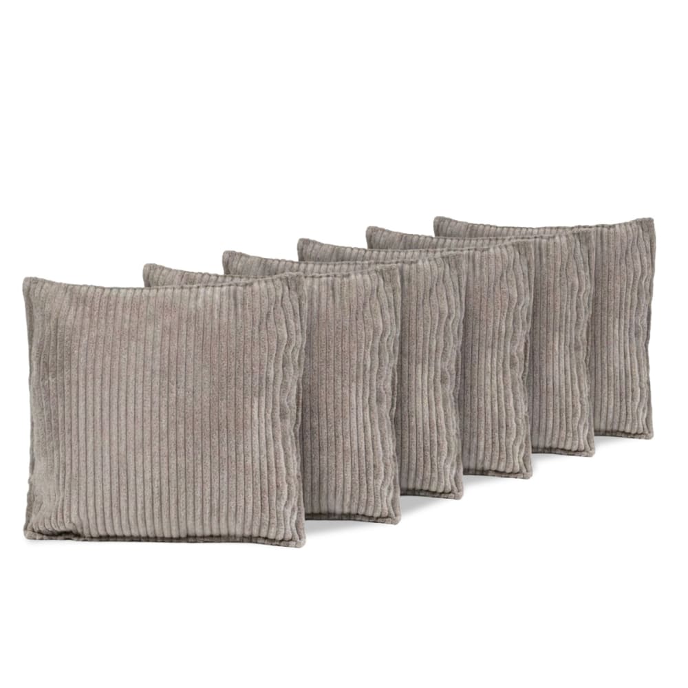 Lot de 6 coussins velours - clair