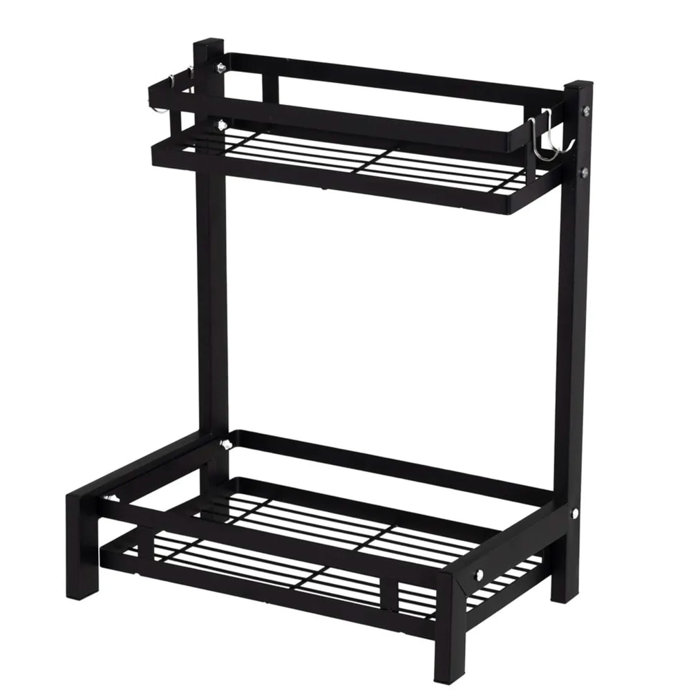 Étagère à épices en métal noir 30x22x40cm