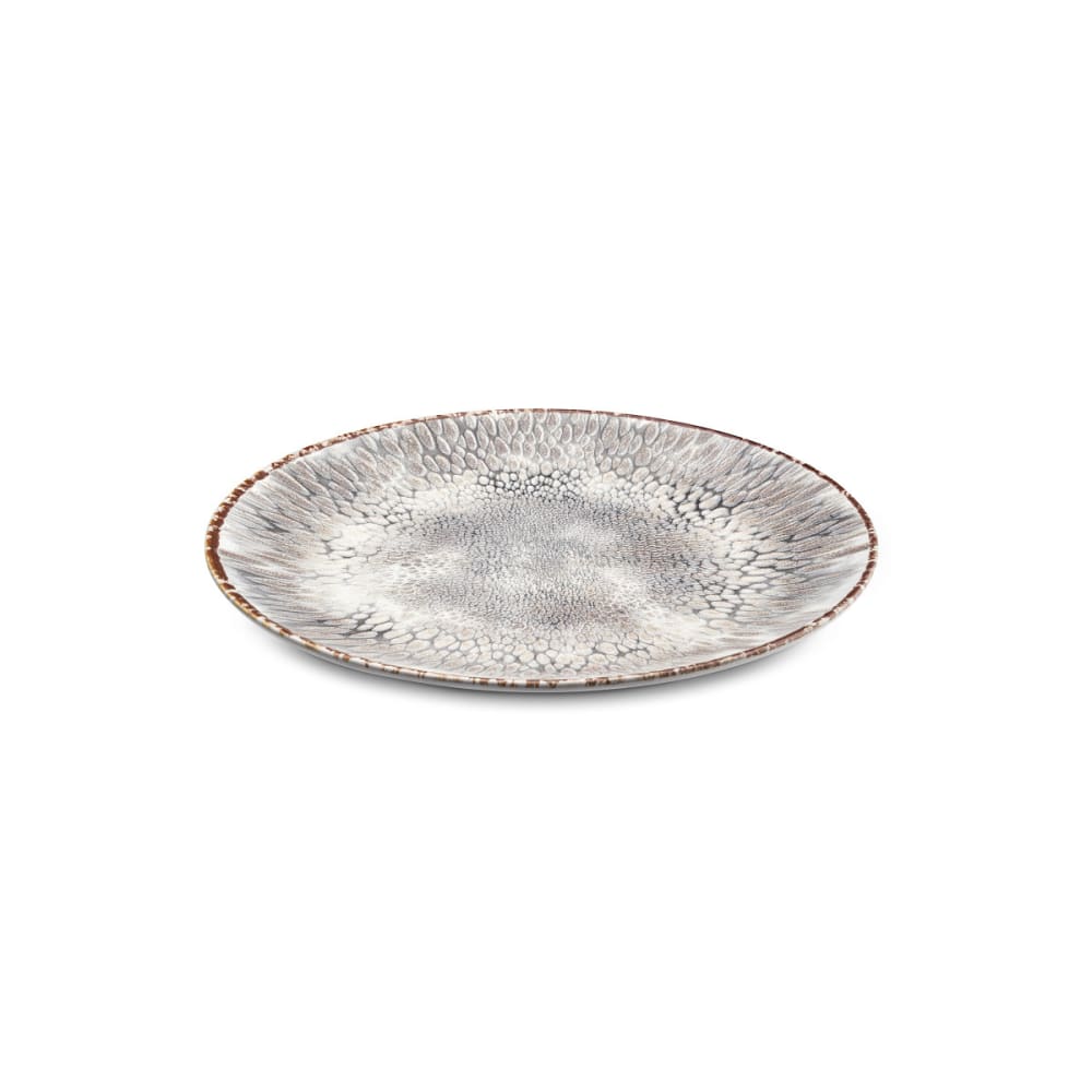 Assiette à dessert forme coupe en Grès Gris texturé - Maisons du Monde