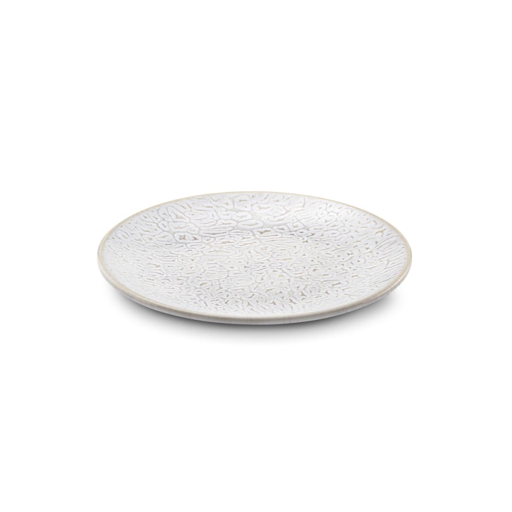 Assiette à dessert forme coupe en Grès Beige texturé - Maisons du Monde