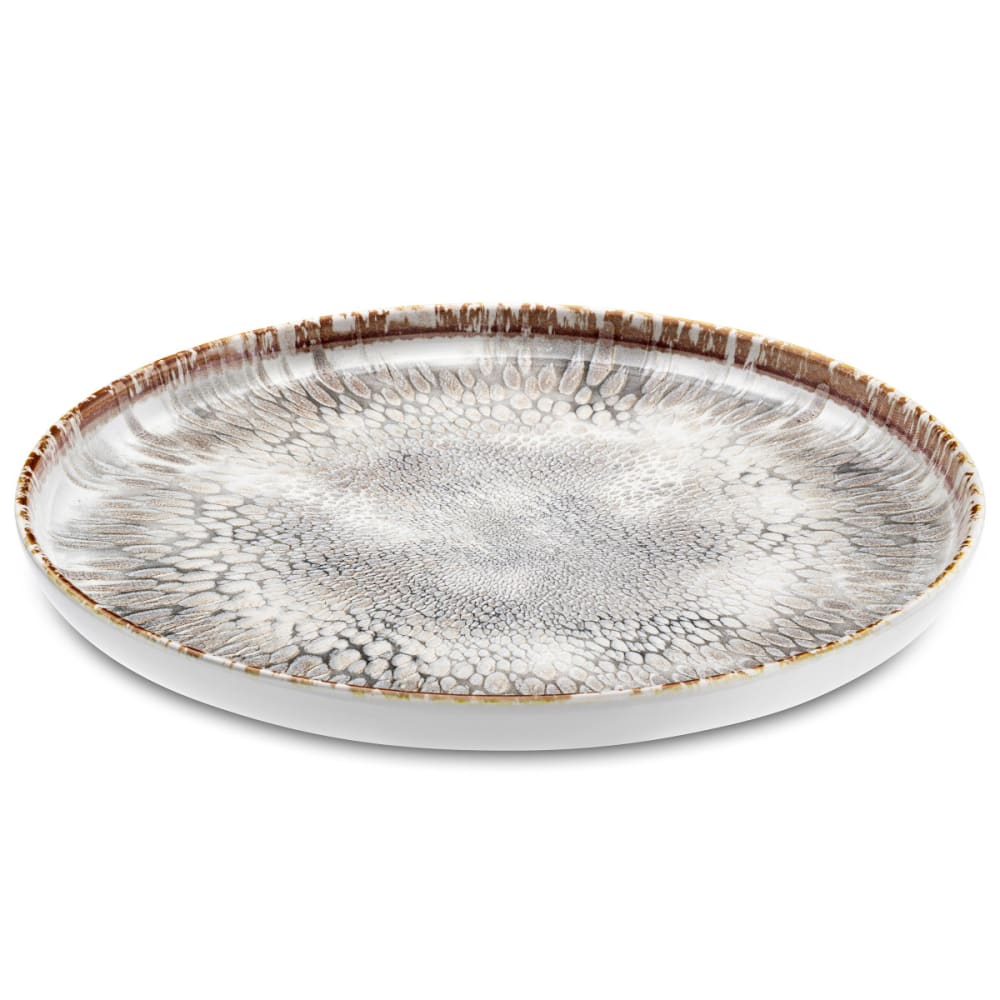 Assiette de présentation en Grès Gris texturé - Maisons du Monde
