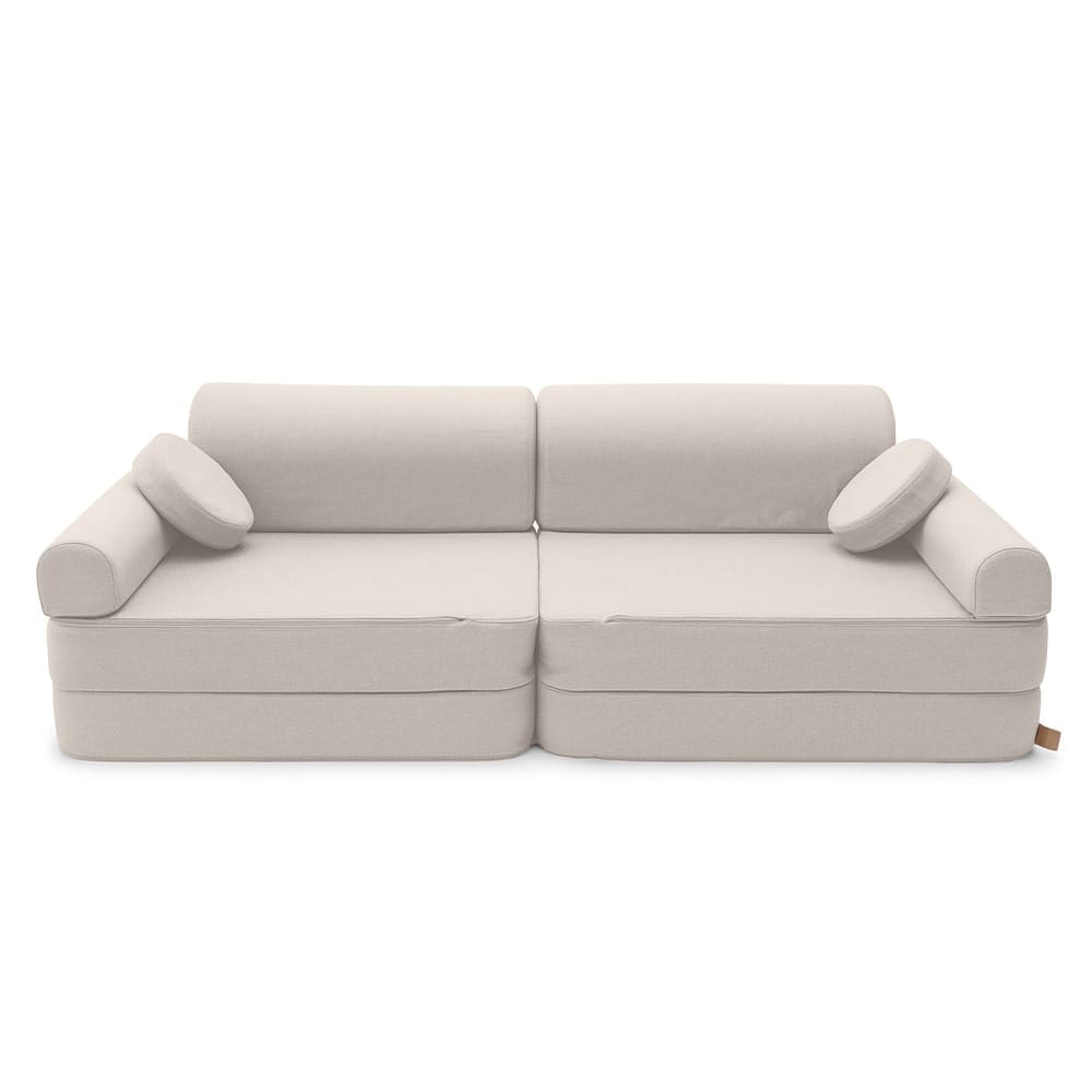 Canapé modulable enfant 160 cm en toile déperlante uv, sable