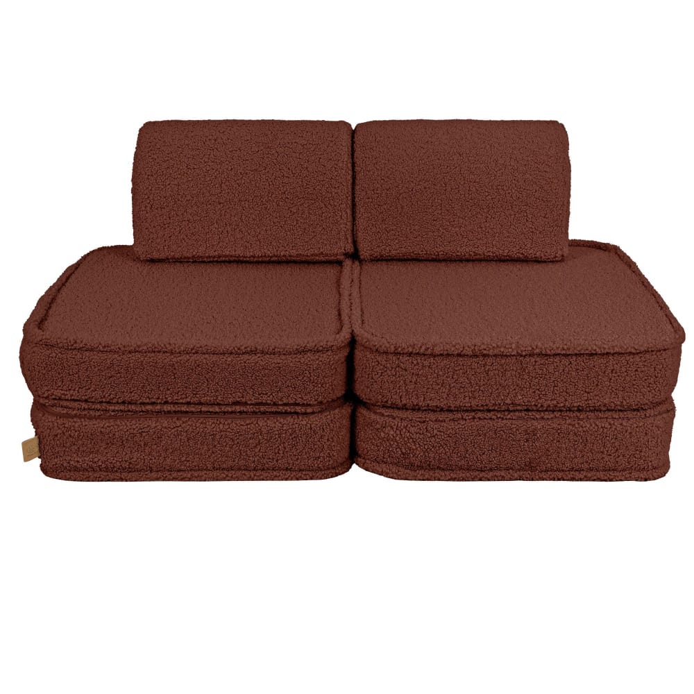 Canapé modulable enfant en peluche 4 pcs