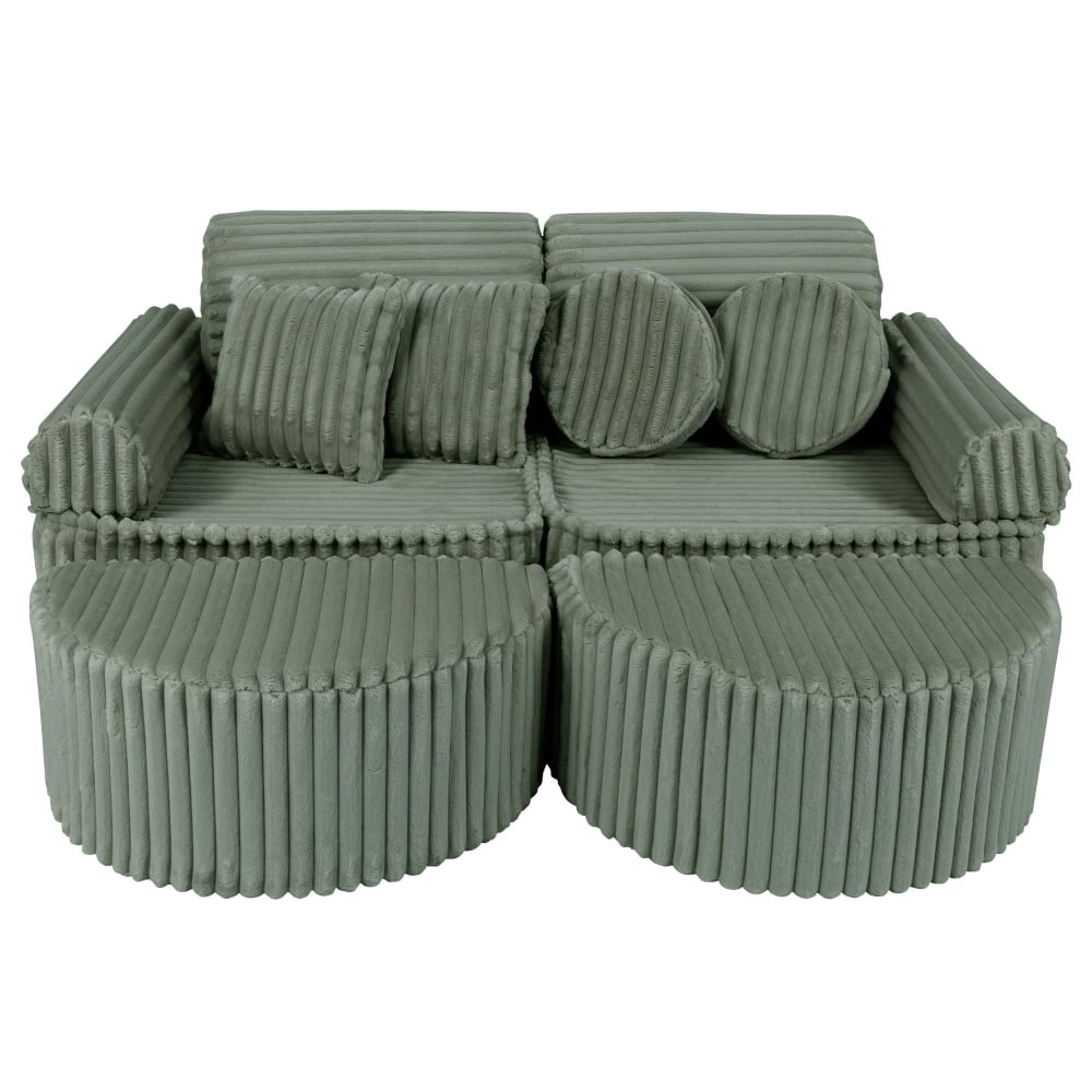 Canapé modulable enfant en velours côtelé 12 pcs
