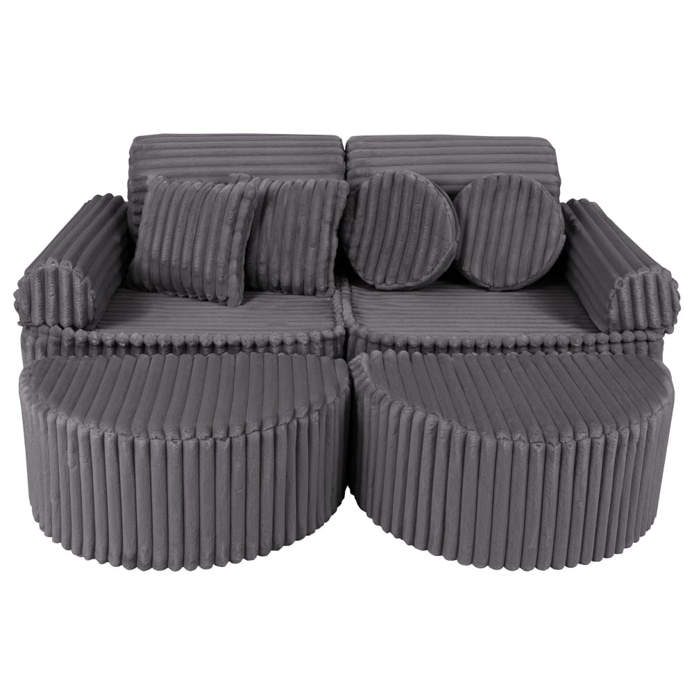 Canapé modulable enfant en velours côtelé 12 pcs