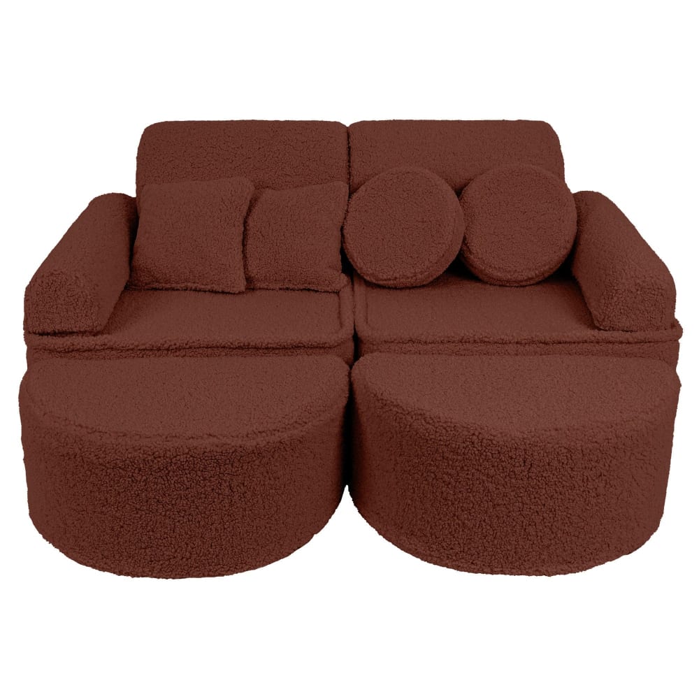 Canapé modulable enfant en peluche 12 pcs