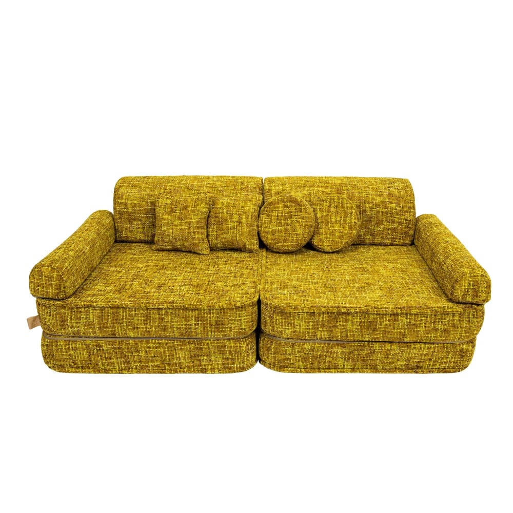 Canapé modulable enfant premium en tweed 10 pcs