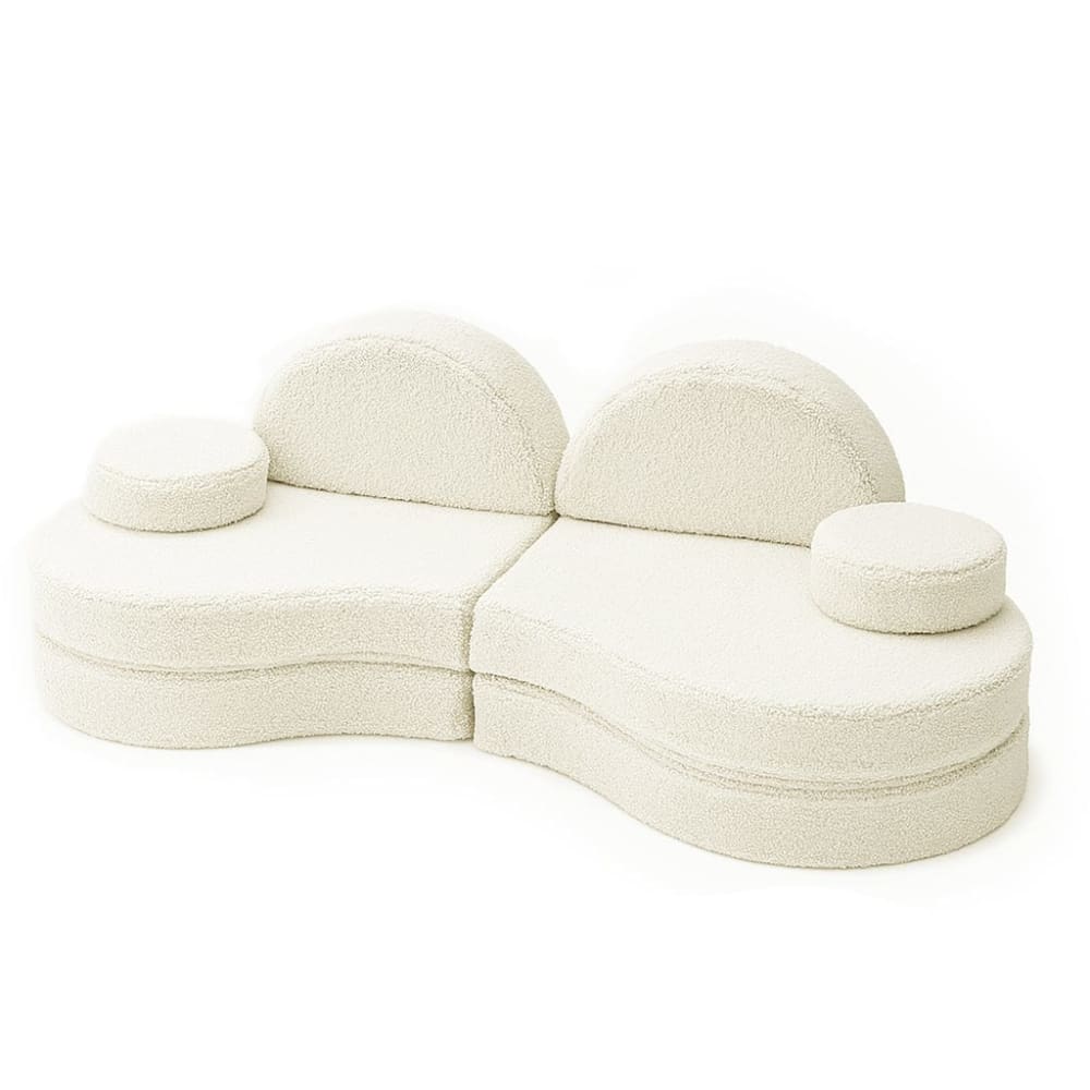 Canapé modulable enfant lunato en peluche 6 pcs