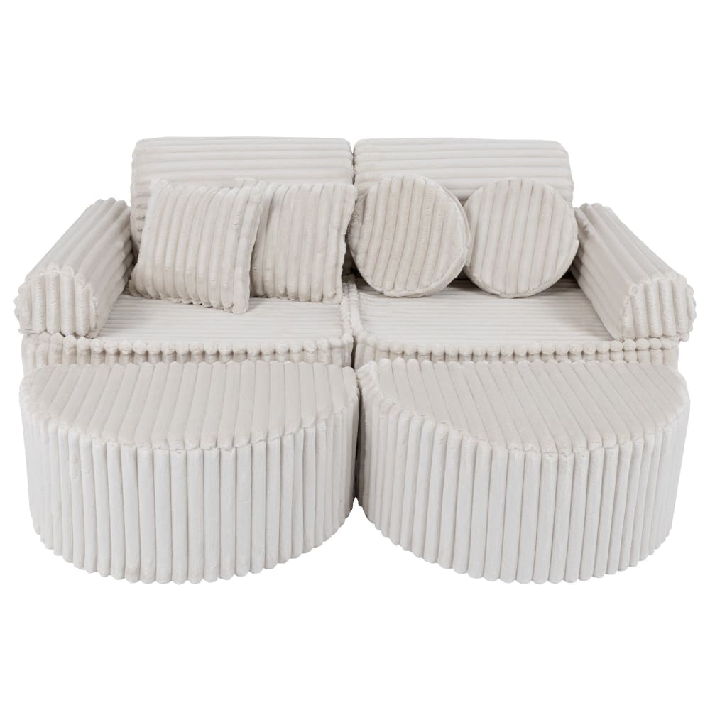 Canapé modulable enfant en velours côtelé 12 pcs