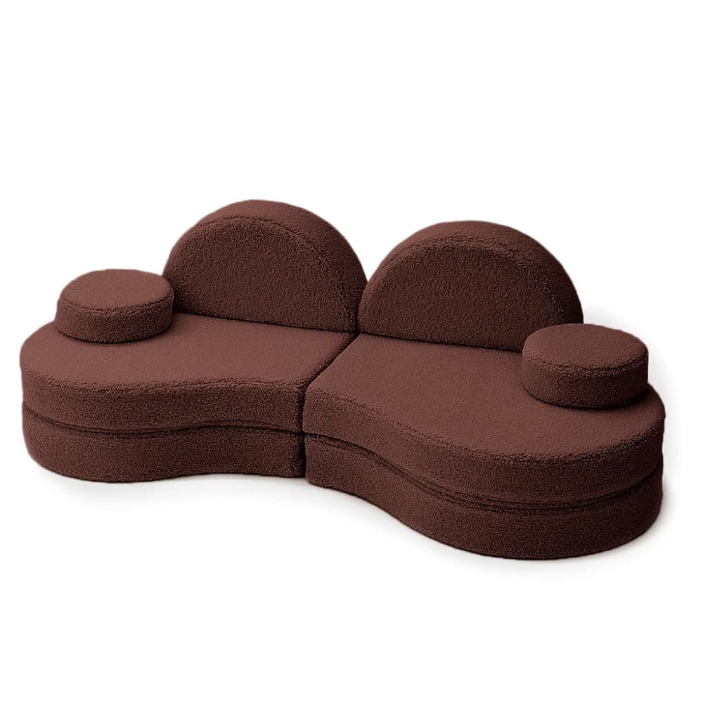 Canapé modulable enfant lunato en peluche 6 pcs