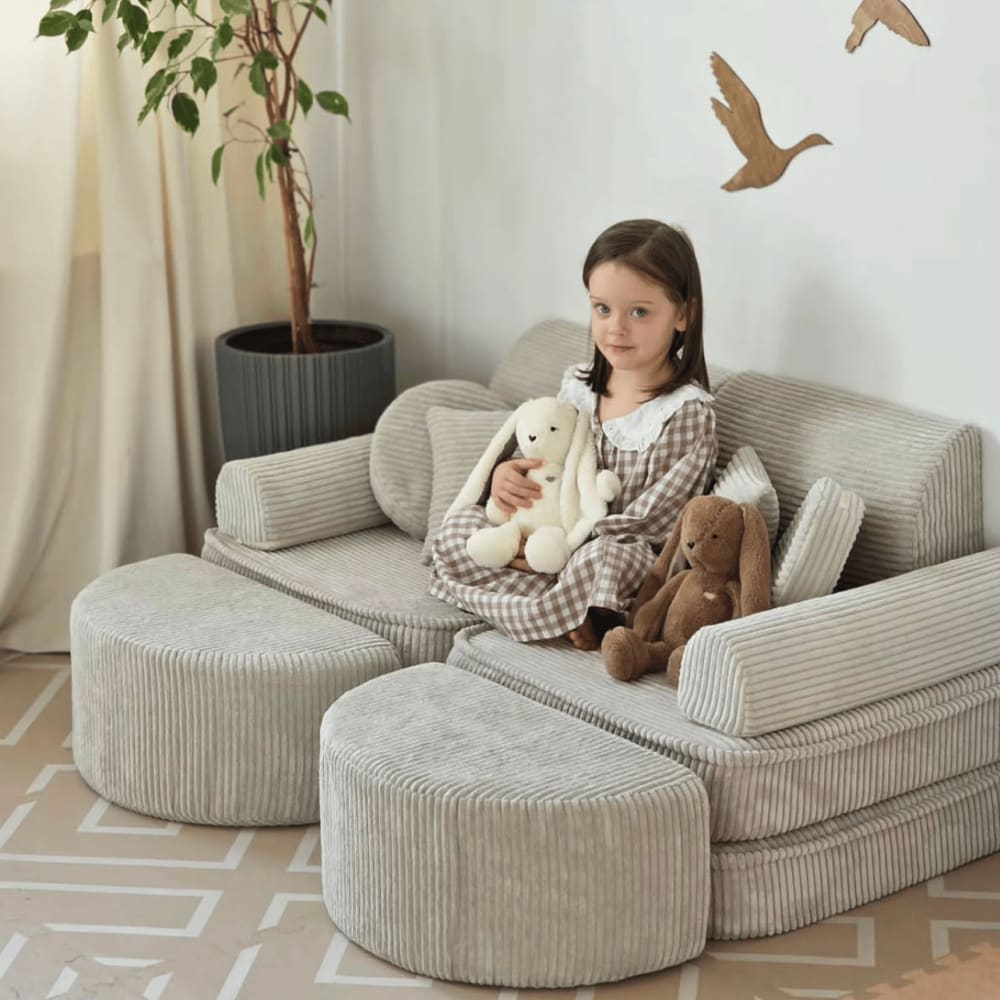 Modulares Kindersofa 120 cm Cord 12 Stk, braun - Maisons Du Monde