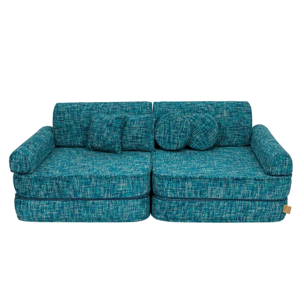 Canapé modulable enfant premium en tweed 10 pcs