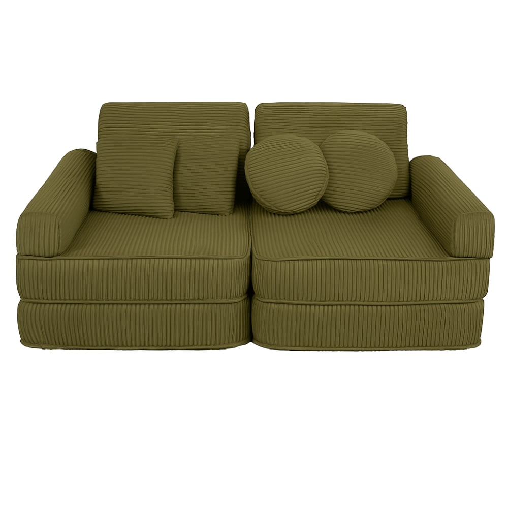 Canapé enfant modulable 120 cm velours 10 pcs