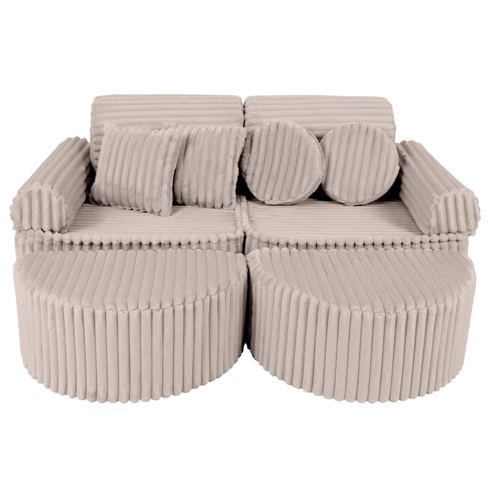 Canapé modulable enfant en velours côtelé 12 pcs