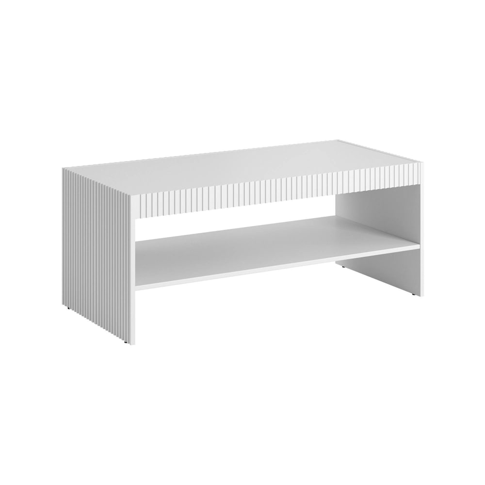 Table basse bois blanc 120x57x50h cm