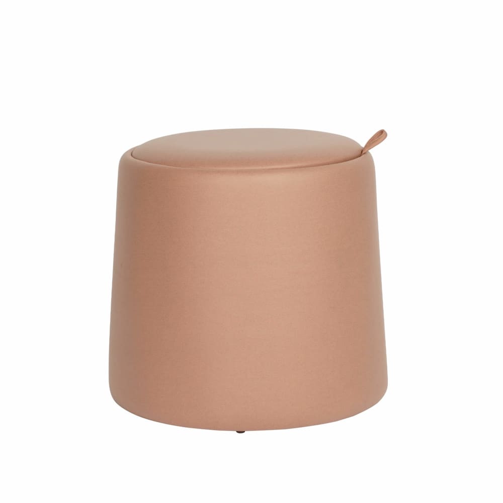 pouf de rangement rond - rose