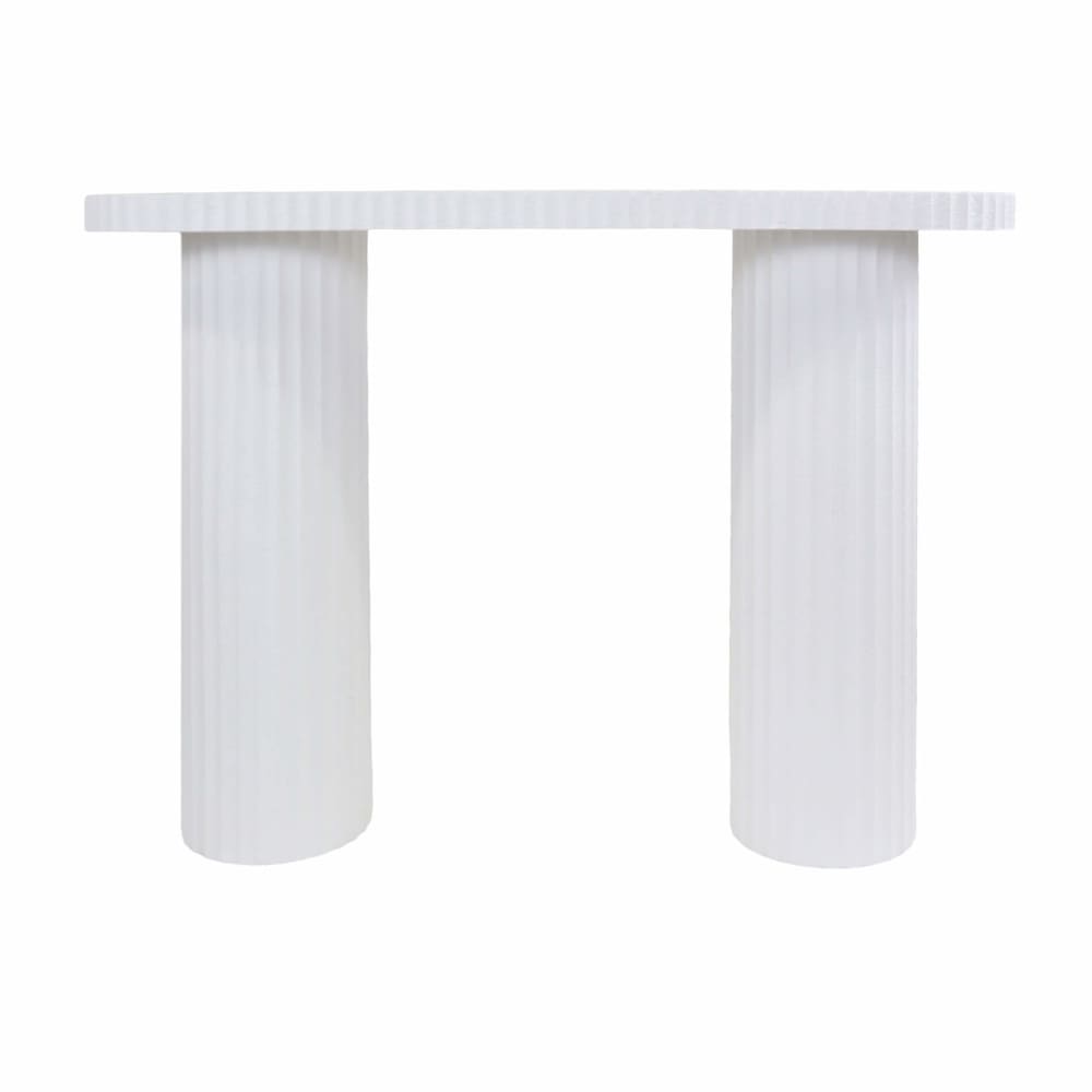 Table console d'entrée en mdf blanc 75,5x100x30