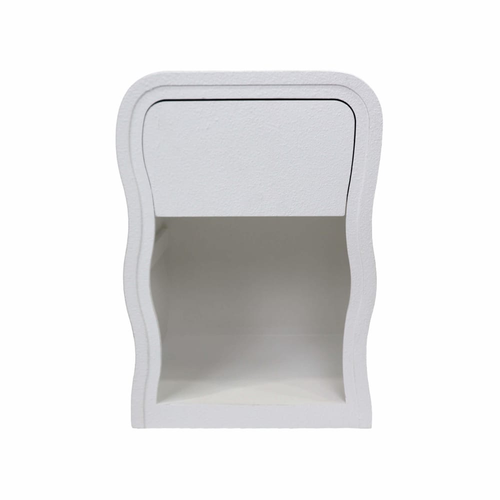 Table de chevet avec 1 tiroir en mdf blanc 55x40x30