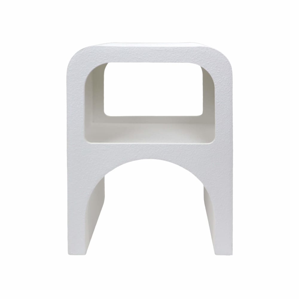 Table de chevet avec 1 étagère en mdf blanc 55,5x41,5x30
