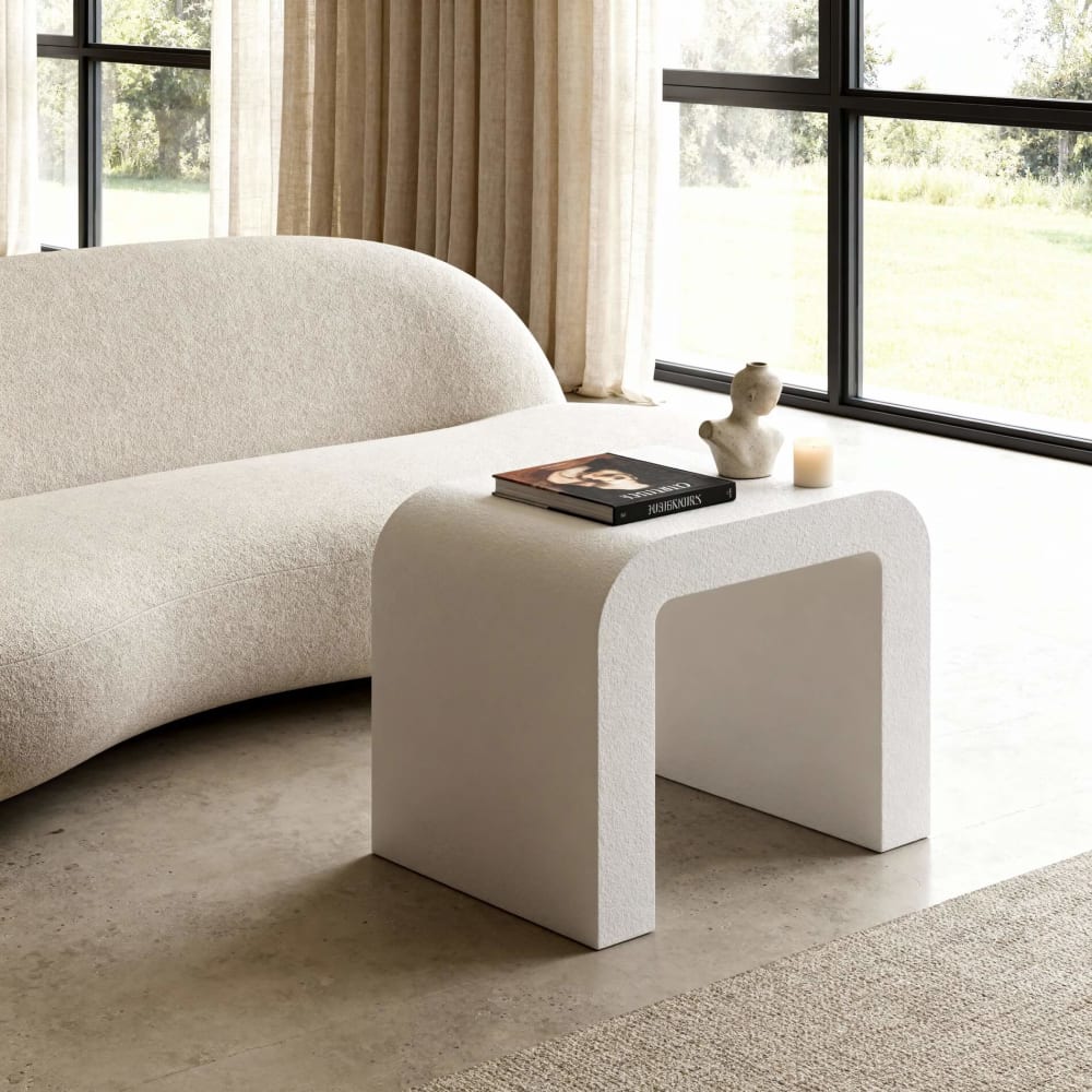 Couchtisch aus mdf weiß 45x40x30 - Maisons Du Monde